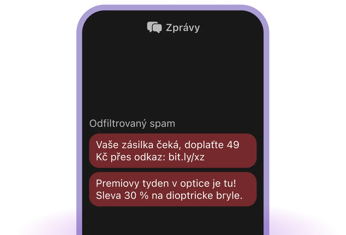 Odfiltruje podvodné SMS