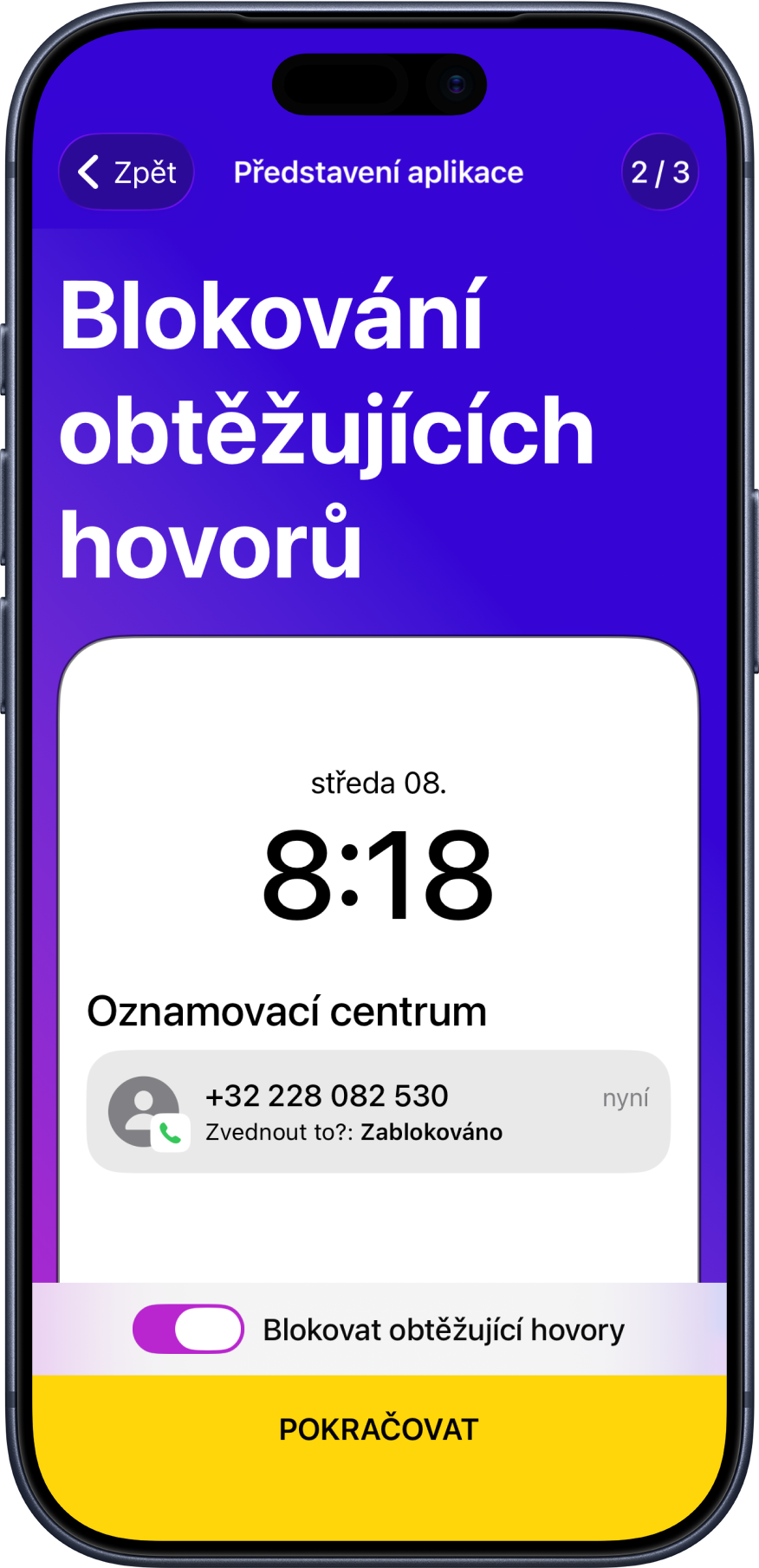 Blokování podvodných hovorů